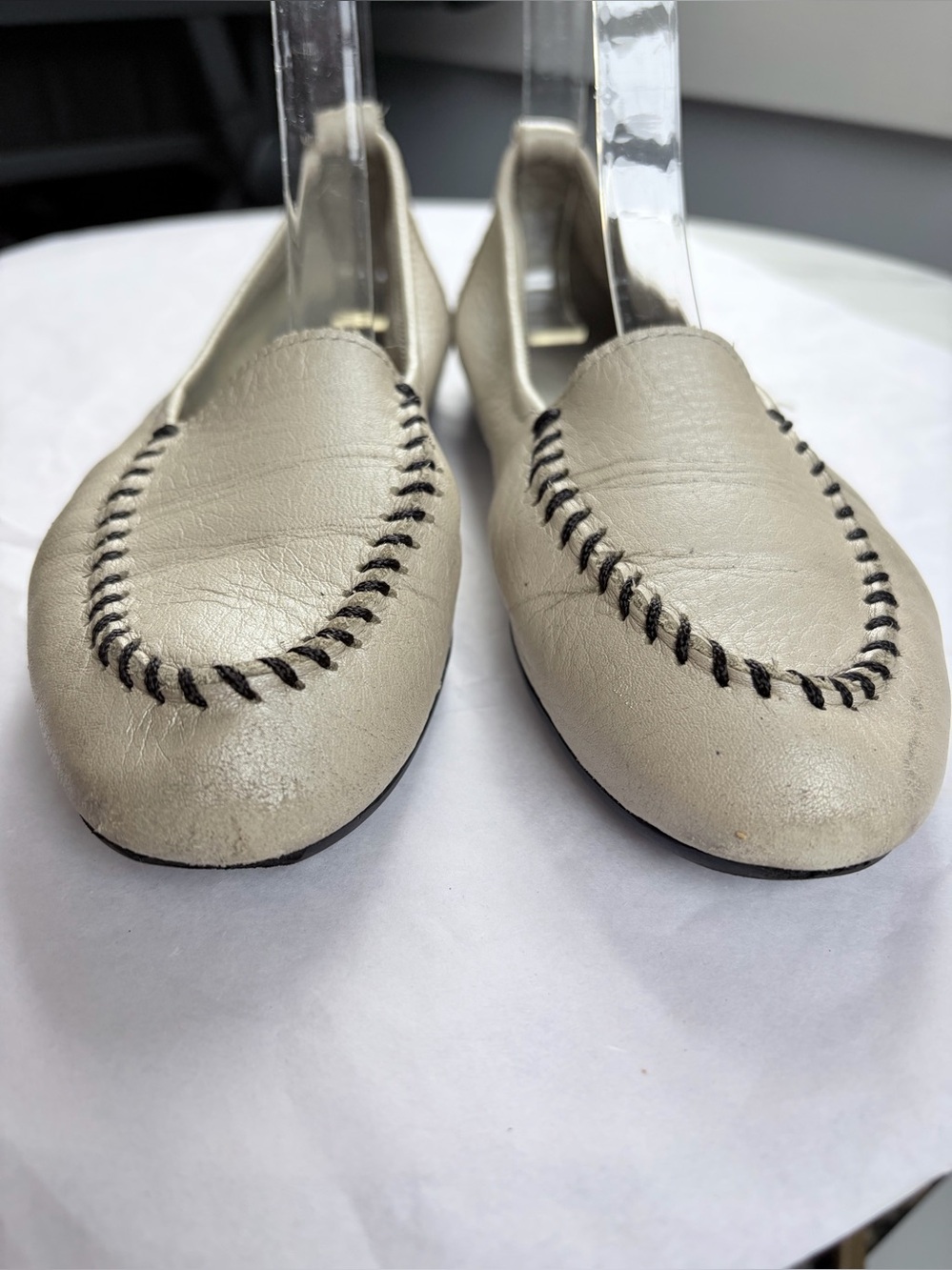 Arche Suede Whipstitch Moccasin Loafers Size 36